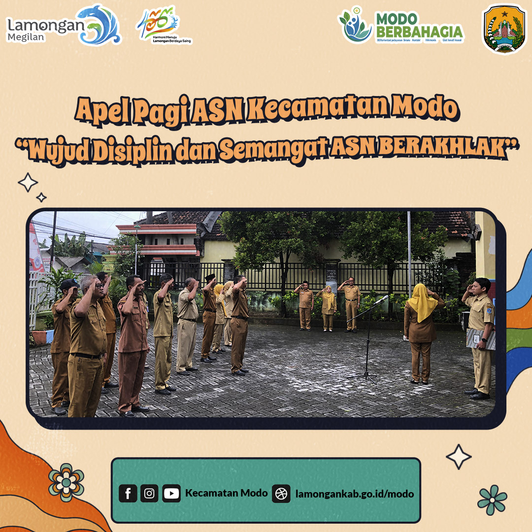 APEL PAGI ASN KECAMATAN MODO “WUJUD DISIPLIN DAN SEMANGAT ASN BERAKHLAK”