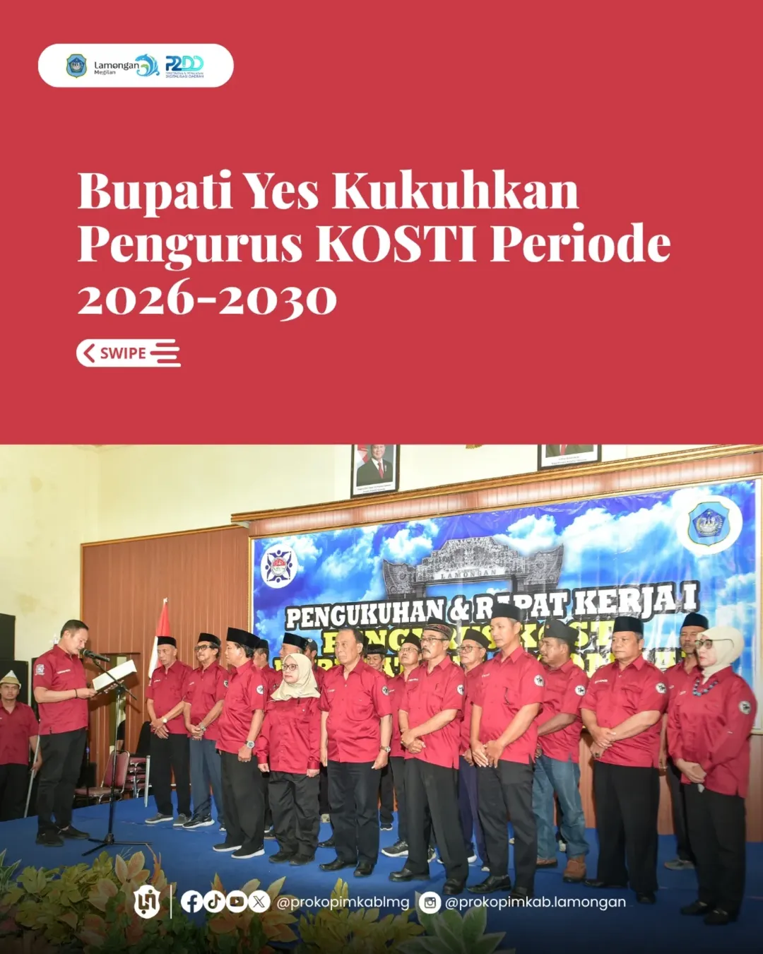 Foto: Bupati Yes Kukuhkan Pengurus KOSTI Periode 2026-2030