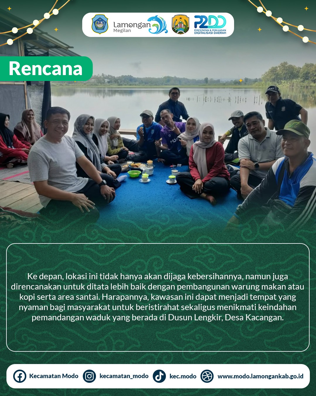 Foto: Before After dan Rencana Kegiatan Kerja Bakti di Dusun Lengkir Desa Kacangan