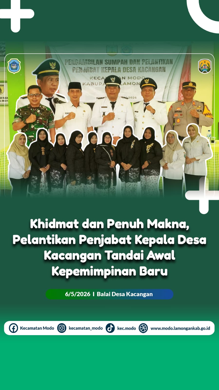 Foto: Khidmat dan Penuh Makna, Pelantikan Penjabat Kepala Desa Kacangan Tandai Awal Kepemimpinan Baru