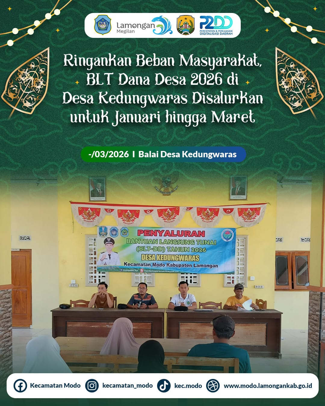 Foto: Penyaluran BLT Dana Desa Tahun 2026 di Desa Kedungwaras