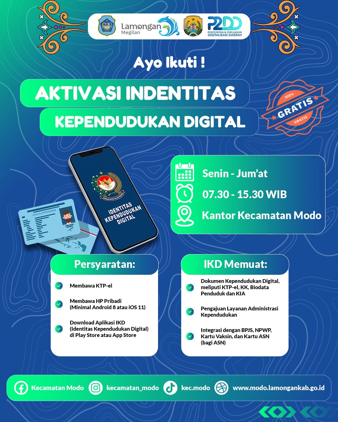 Foto: Aktivasi Identitas Kependudukan Digital (IKD) di Kecamatan Modo