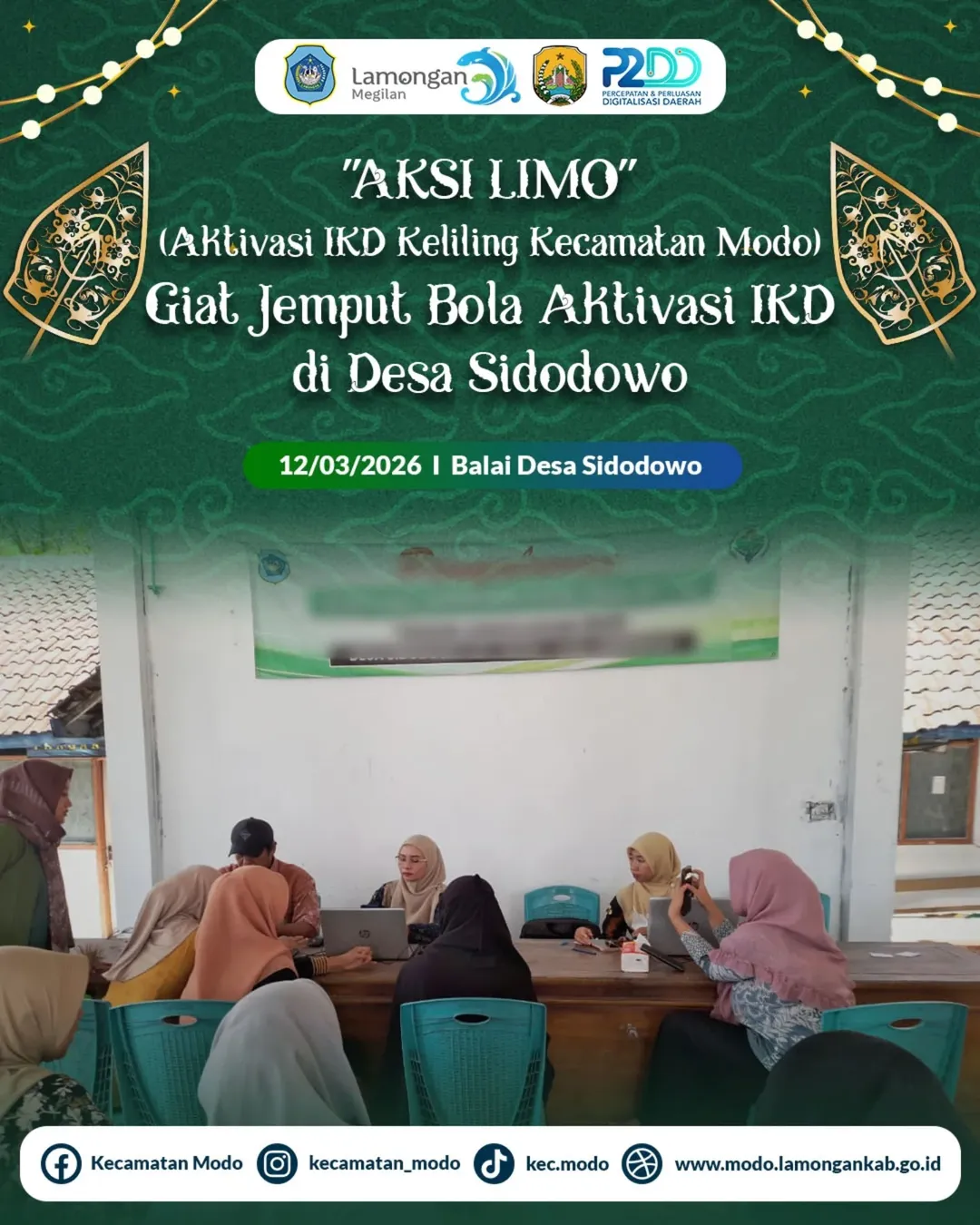 Foto: Giat Jemput Bola Aktivasi IKD di Desa Sidodowo