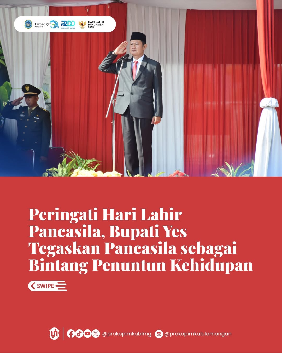 Foto: Peringati Hari Lahir Pancasila, Bupati Yes Tegaskan Pancasila sebagai Bintang Penuntun Kehidupan