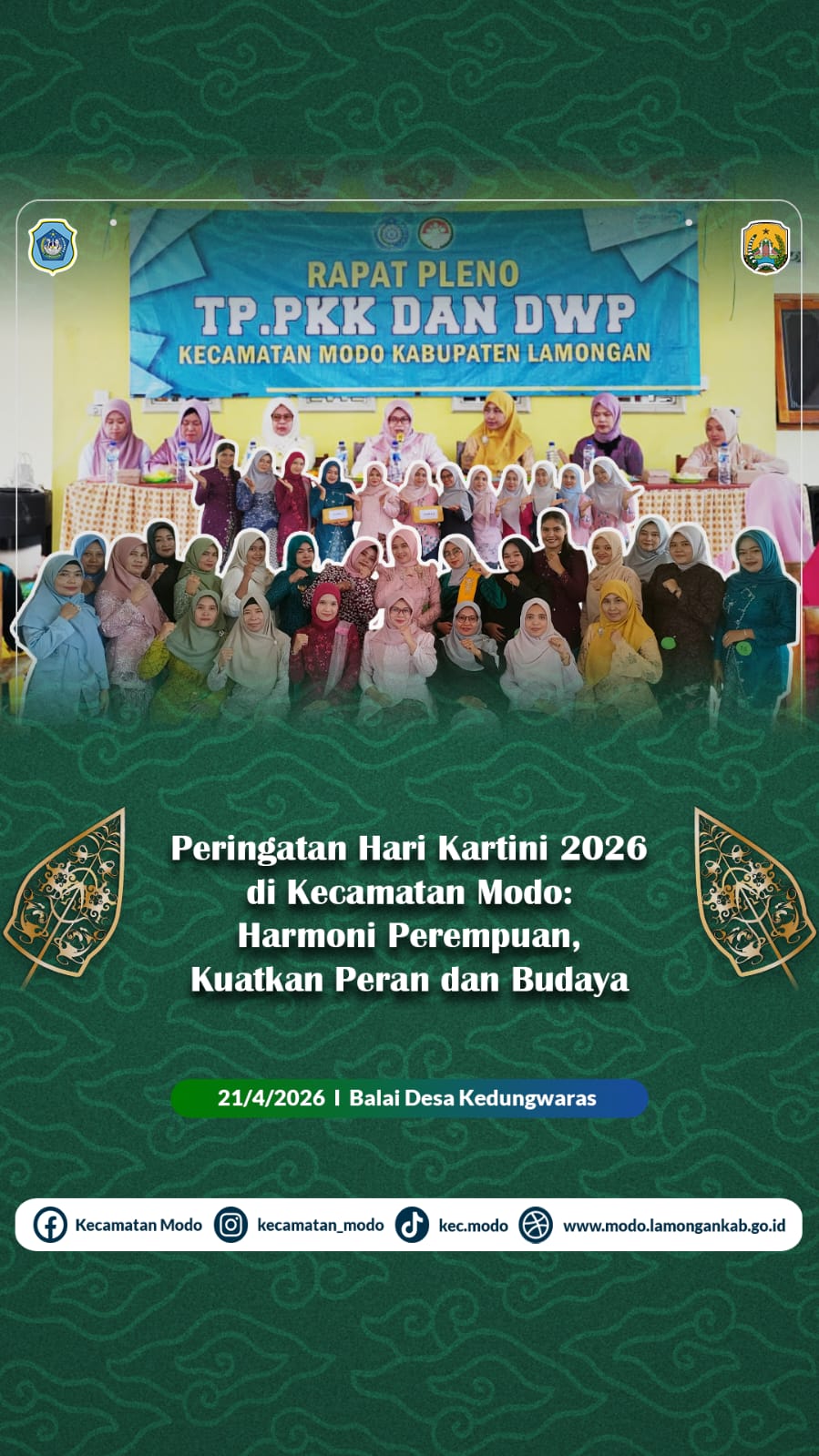 Foto: Peringatan Hari Kartini 2026 di Kecamatan Modo: Harmoni Perempuan, Kuatkan Peran dan Budaya