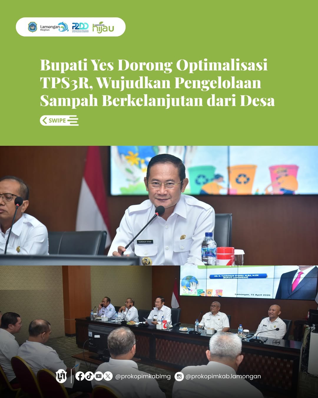 Foto: Bupati Yes Dorong Optimalisasi TPS3R, Wujudkan Pengelolaan Sampah Berkelanjutan dari Desa
