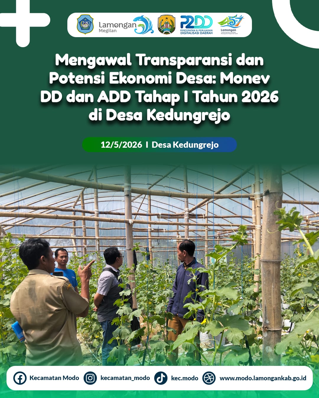 Foto: Mengawal Transparansi dan Potensi Ekonomi Desa: Monitoring dan Evaluasi DD & ADD Tahap I Tahun 2026 di Desa Kedungrejo Kecamatan Modo