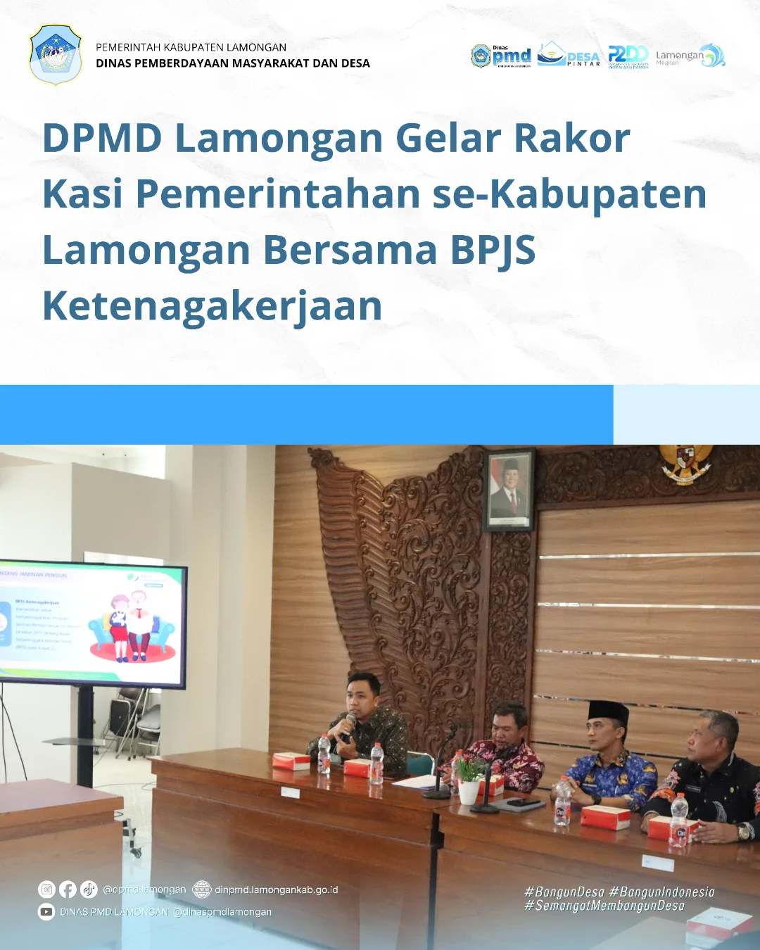Foto: Kasi Pemerintahan Kecamatan Modo Hadiri Rakor di DPMD Lamongan