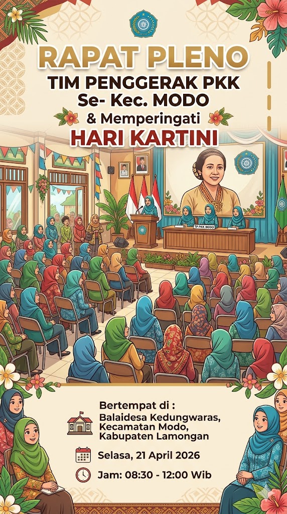 Foto: Jadwal Rapat Pleno PKK di Desa Kedungwaras