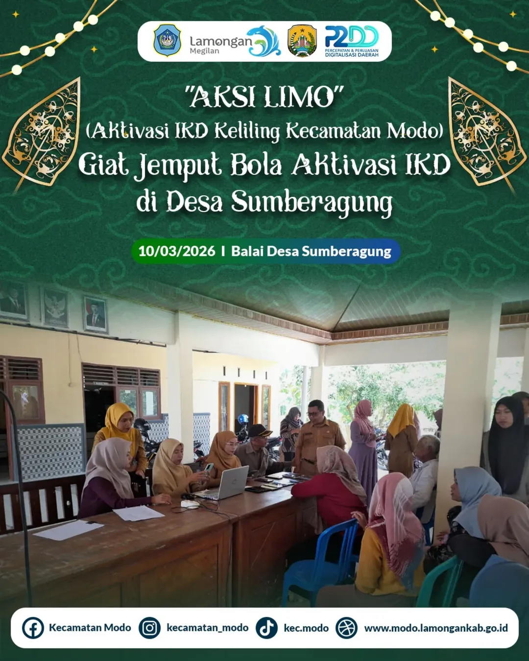 Foto: Giat Jemput Bola Aktivasi IKD di Desa Sumberagung