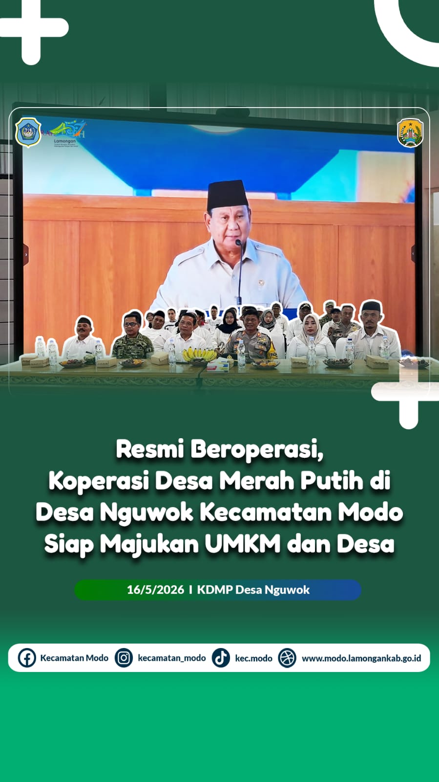 Foto: Resmi Beroperasi, Koperasi Desa Merah Putih di Desa Nguwok Kecamatan Modo Siap Majukan UMKM dan Warga Desa