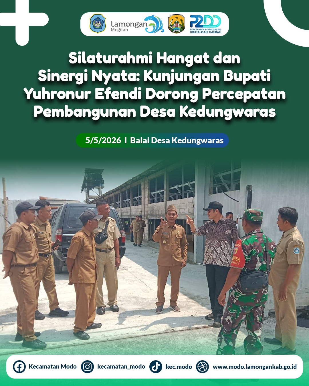 Foto: Silaturahmi Hangat dan Sinergi Nyata: Kunjungan Bupati Yuhronur Efendi Dorong Percepatan Pembangunan Desa Kedungwaras