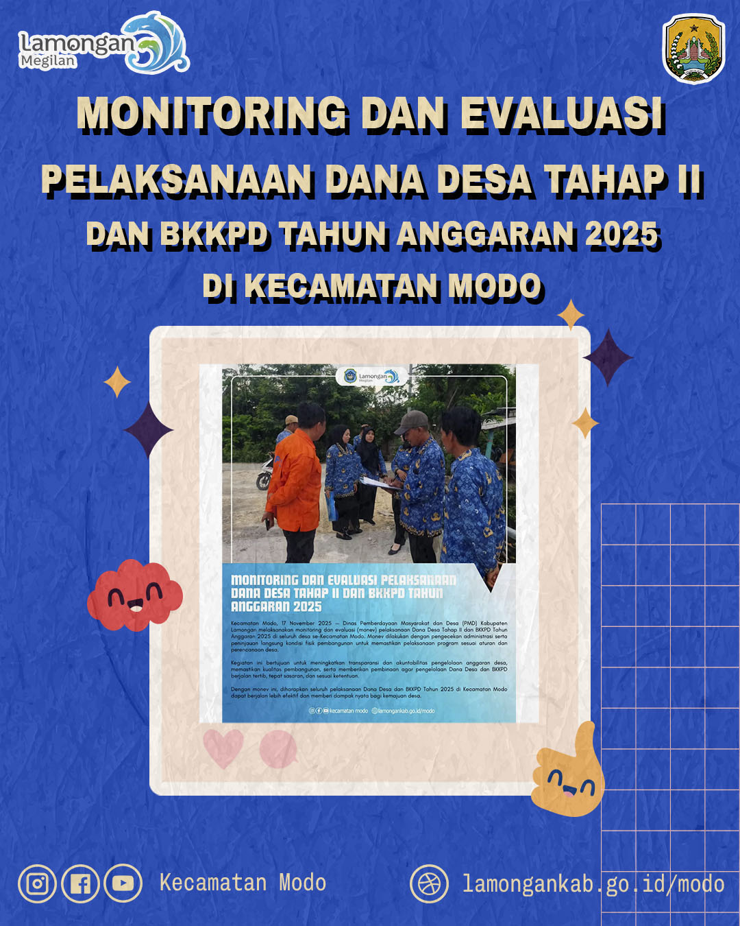 Foto: MONITORING DAN EVALUASI PELAKSANAAN DANA DESA TAHAP II DAN BKKPD TAHUN ANGGARAN 2025 DI KECAMATAN MODO