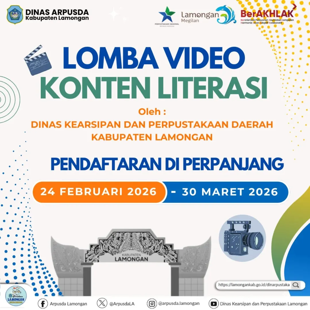 Foto: Lomba Video Konten Literasi oleh Dinas Kearsipan dan Perpustakaan Daerah Kabupaten Lamongan