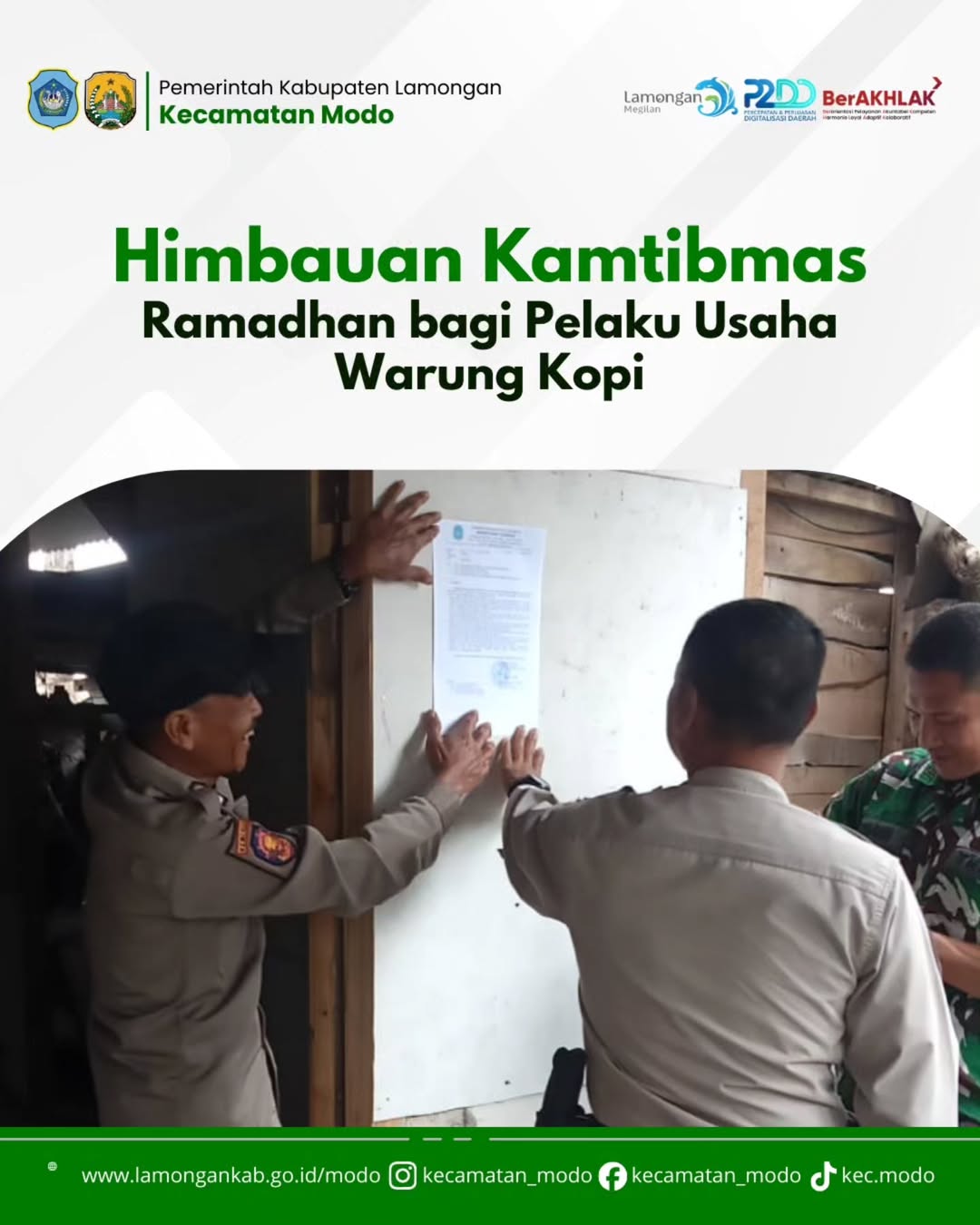 Foto: Himbauan Kamtibmas bagi Pelaku Usaha Warung Kopi saat Bulan Ramadhan