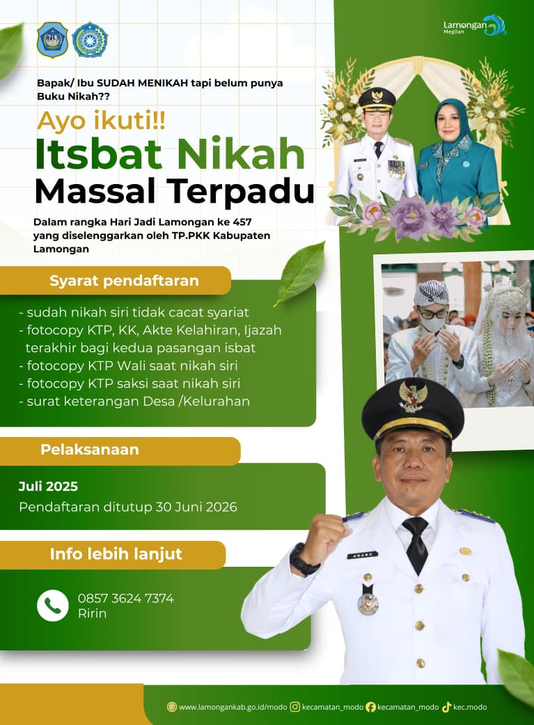 Foto: Ayo Ikuti Itsbat Nikah Massal Terpadu dalam Rangka HJL ke 457