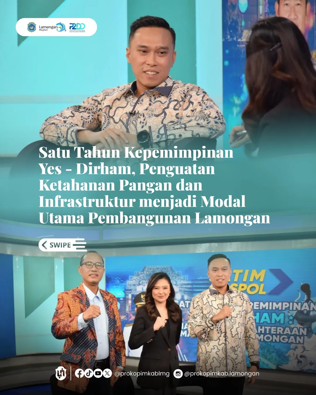 Foto: Satu Tahun Kepemimpinan Yes - Dirham, Penguatan Ketahanan Pangan dan Infrastruktur menjadi Modal Utama Pembangunan Lamongan