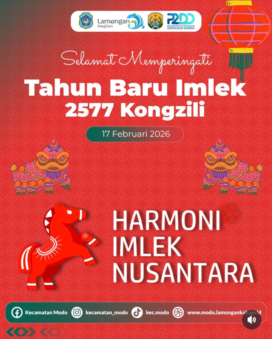 Foto: Selamat Memperingati Tahun Baru Imlek 2577 Kongzili