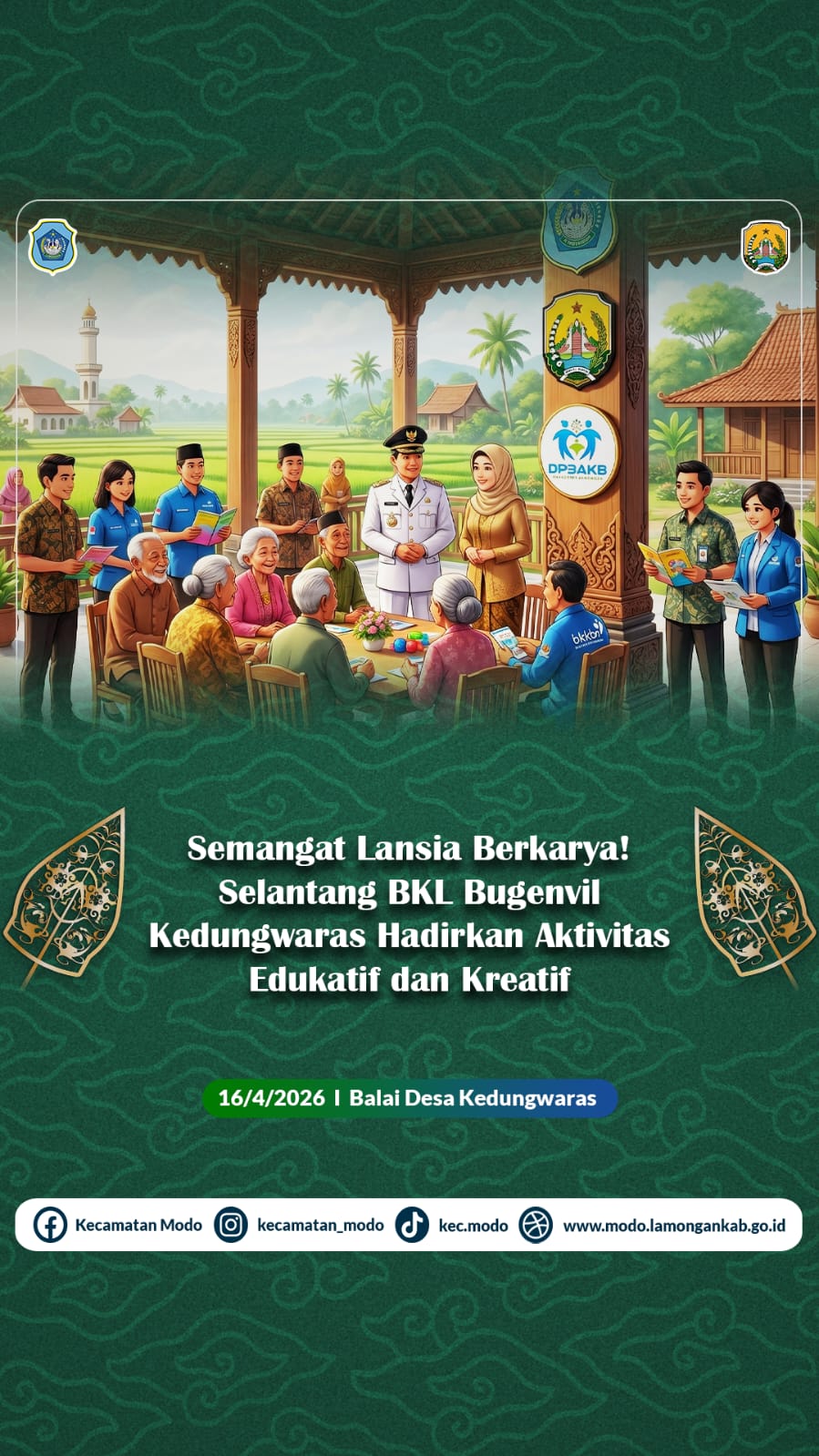 Foto: Semangat Lansia Berkarya! Selantang BKL Bugenvil Kedungwaras Hadirkan Aktivitas Edukatif dan Kreatif
