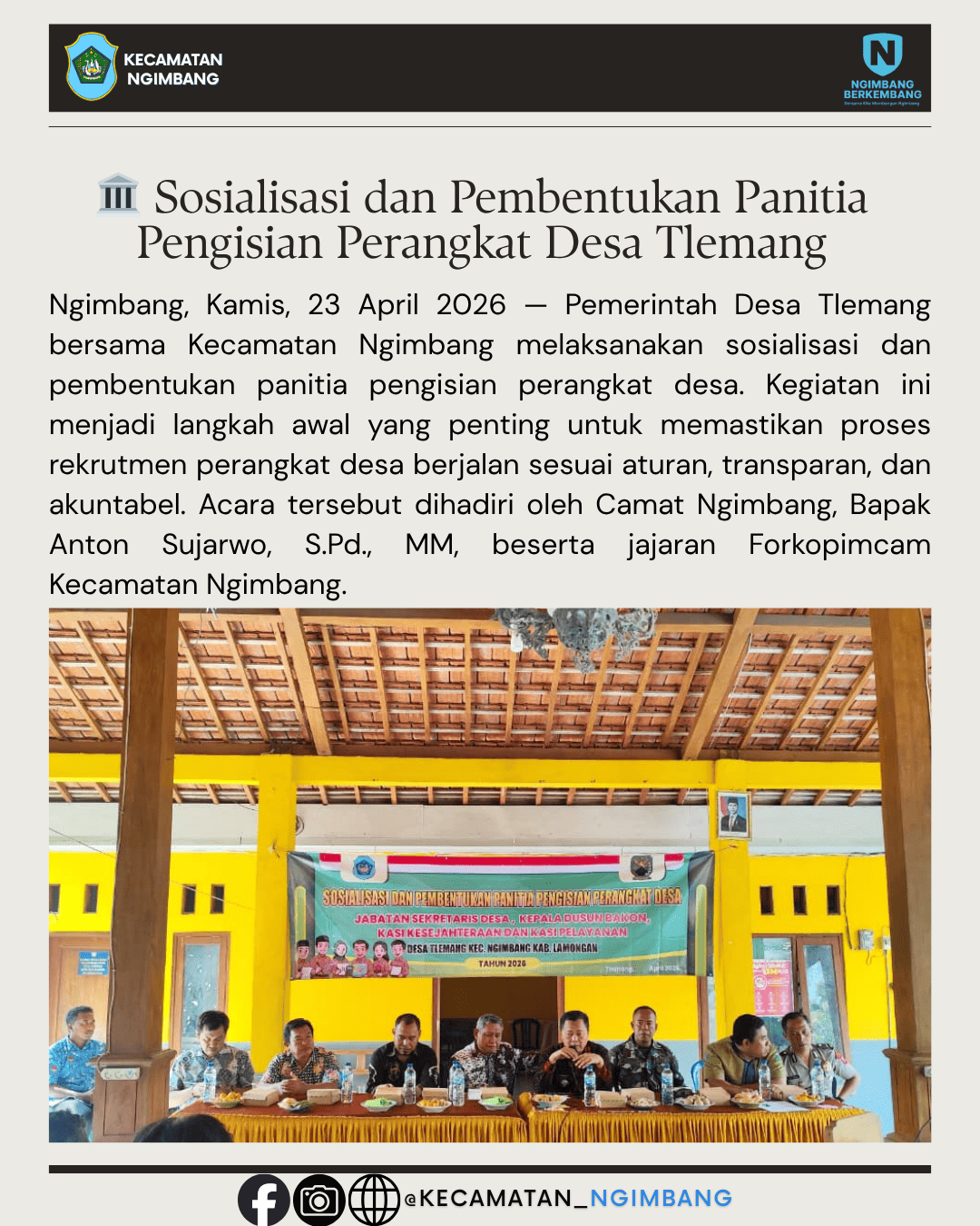 Foto: 🏛️ Sosialisasi dan Pembentukan Panitia Pengisian Perangkat Desa Tlemang