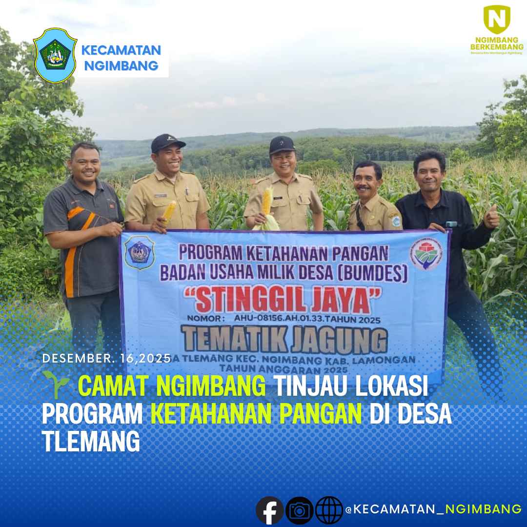 Foto: 🌱 Camat Ngimbang Tinjau Lokasi Program Ketahanan Pangan di Desa Tlemang