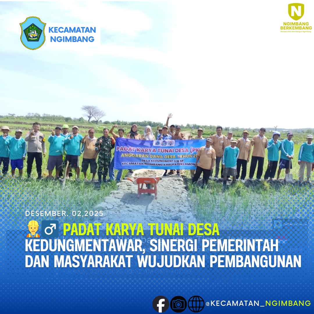 Foto: 👷‍♂️ Padat Karya Tunai Desa Kedungmentawar, Sinergi Pemerintah dan Masyarakat Wujudkan Pembangunan