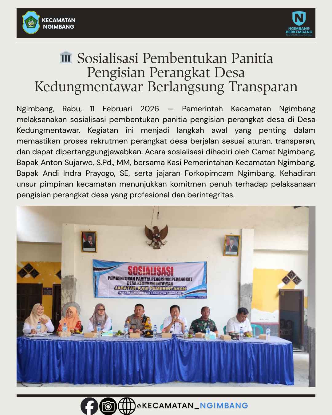 Foto: 🏛️ Sosialisasi Pembentukan Panitia Pengisian Perangkat Desa Kedungmentawar Berlangsung Transparan