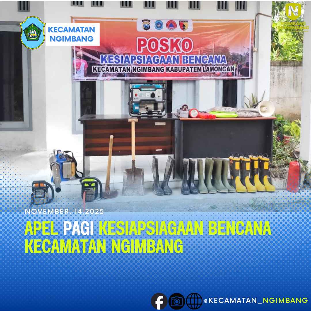 Foto: APEL PAGI KESIAPSIAGAAN BENCANA KECAMATAN NGIMBANG