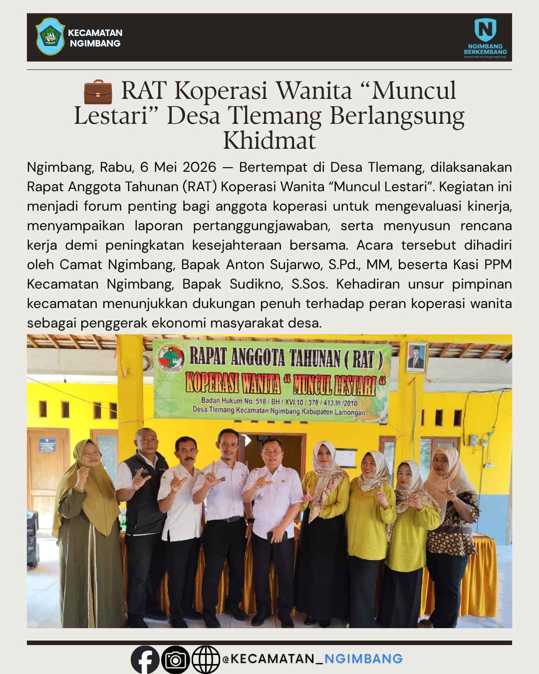 Foto: 💼 RAT Koperasi Wanita “Muncul Lestari” Desa Tlemang Berlangsung Khidmat