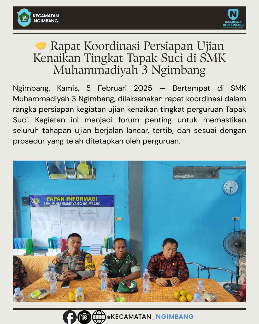 Foto: 🤝 Rapat Koordinasi Persiapan Ujian Kenaikan Tingkat Tapak Suci di SMK Muhammadiyah 3 Ngimbang