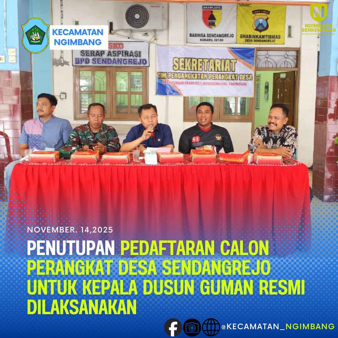 Foto: PENUTUPAN PEDAFTARAN CALON PERANGKAT DESA SENDANGREJO UNTUK KEPALA DUSUN GUMAN RESMI DILAKSANAKAN