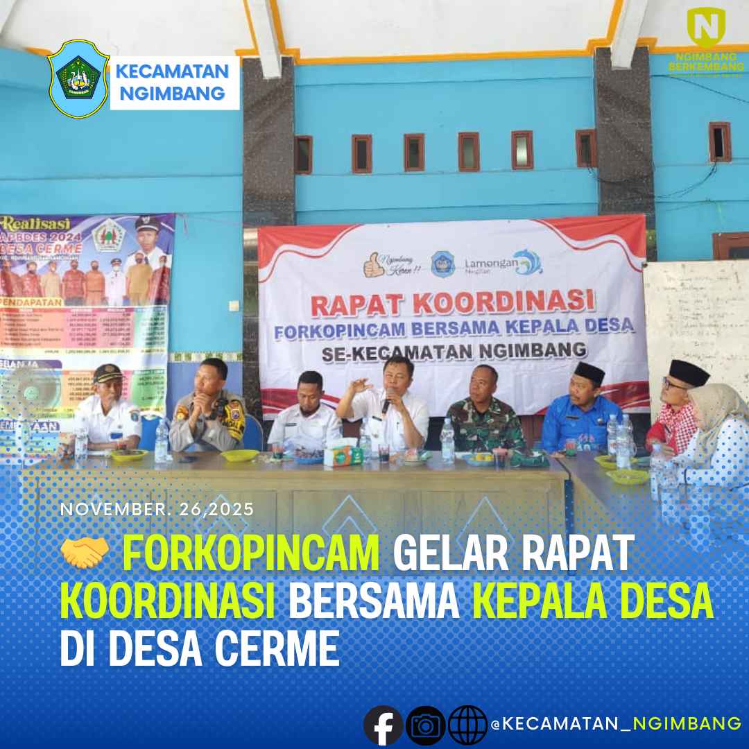 Foto: 🤝 Forkopincam Gelar Rapat Koordinasi Bersama Kepala Desa di Desa Cerme