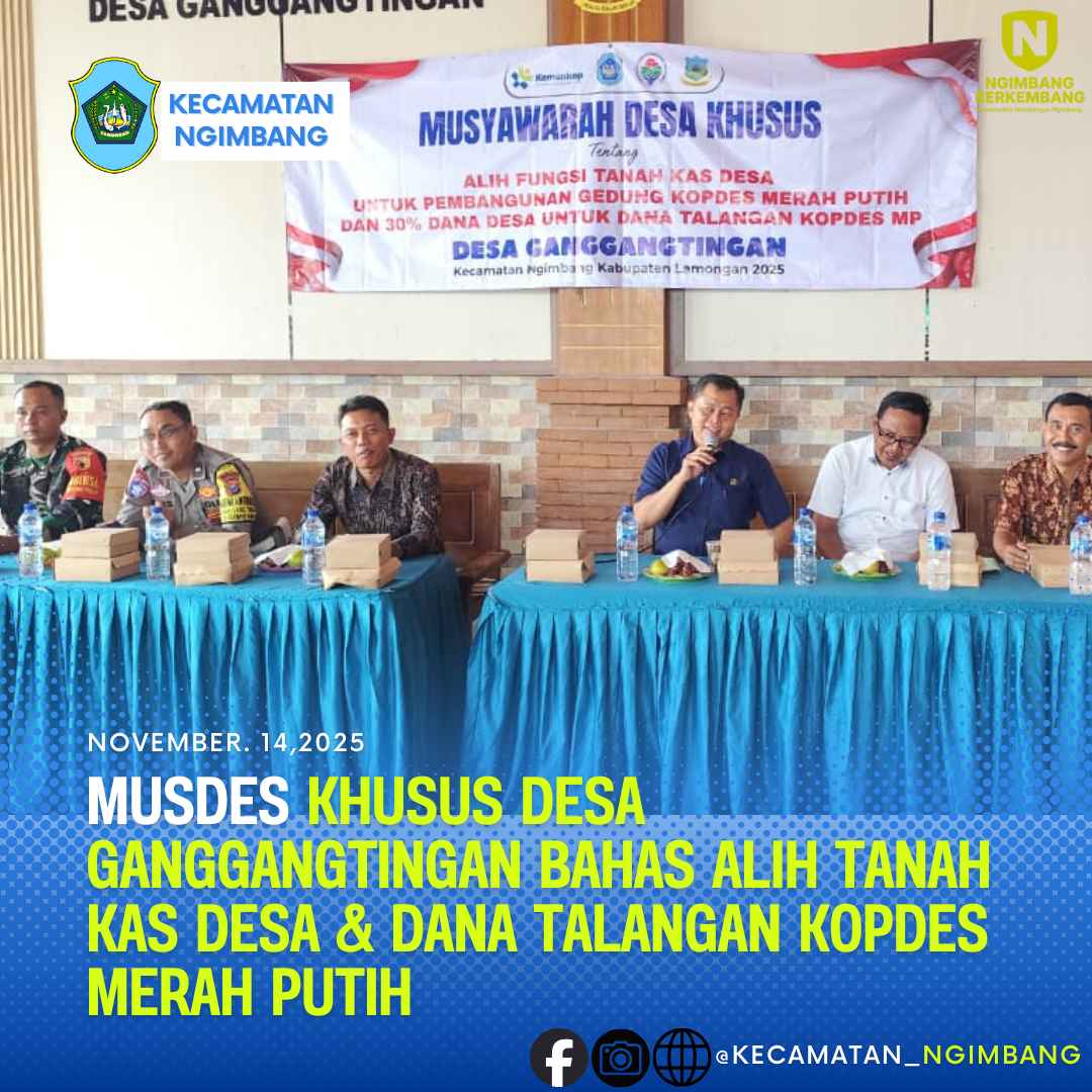 Foto: MUSDES KHUSUS DESA GANGGANGTINGAN BAHAS ALIH TANAH KAS DESA & DANA TALANGAN KOPDES MERAH PUTIH