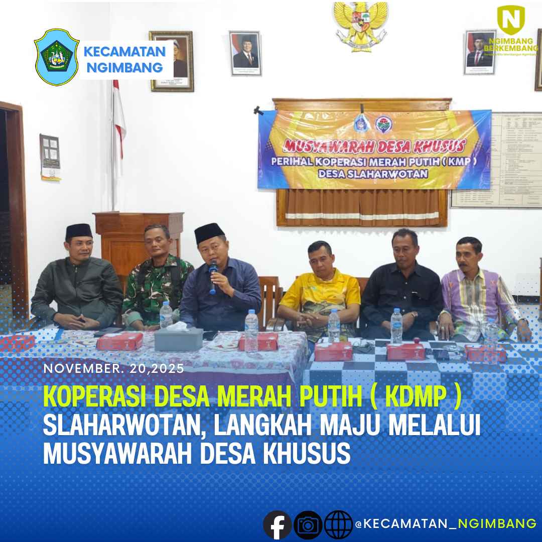 Foto: KOPERASI DESA MERAH PUTIH ( KDMP ) SLAHARWOTAN, LANGKAH MAJU MELALUI MUSYAWARAH DESA KHUSUS
