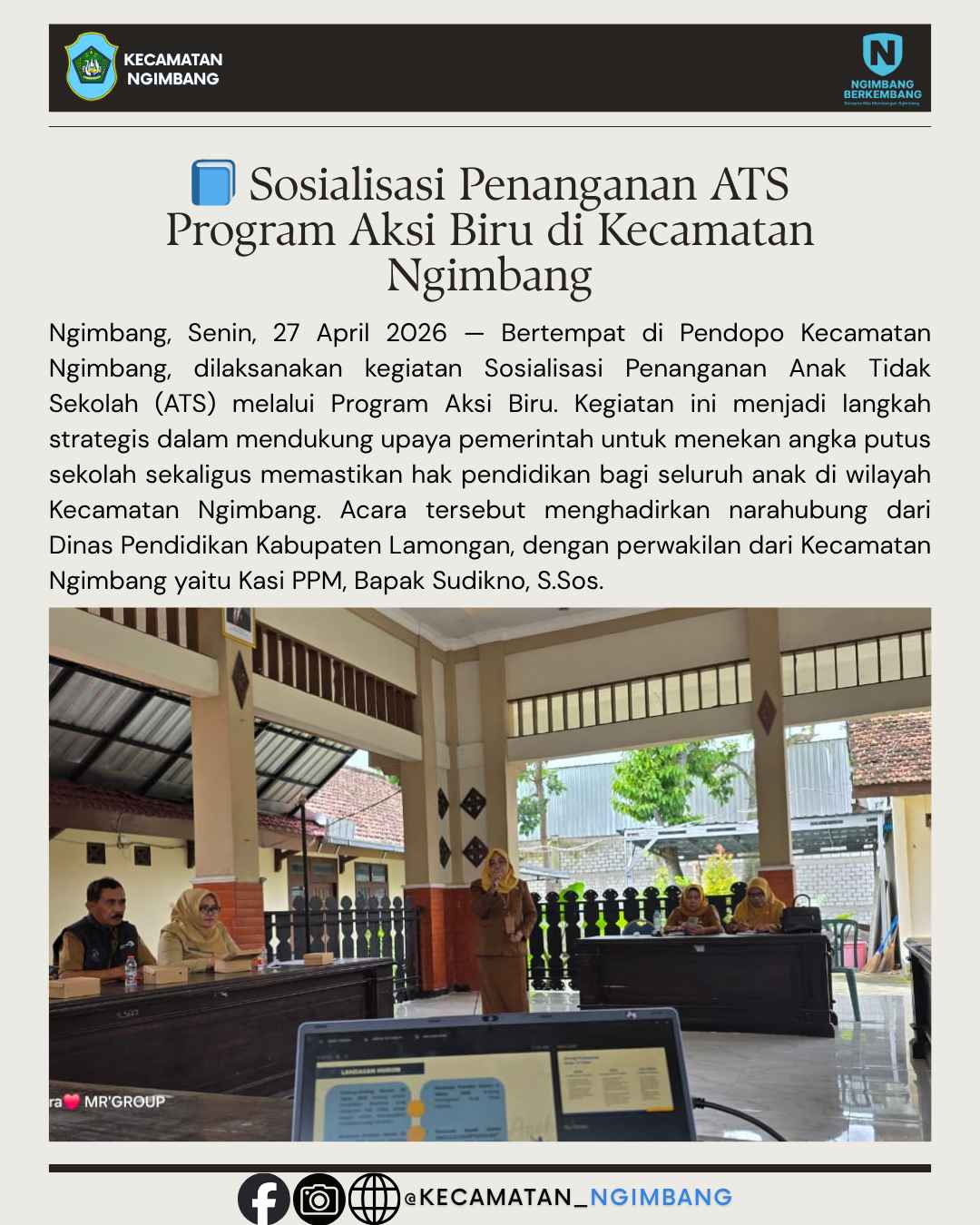 Foto: 📘 Sosialisasi Penanganan ATS Program Aksi Biru di Kecamatan Ngimbang