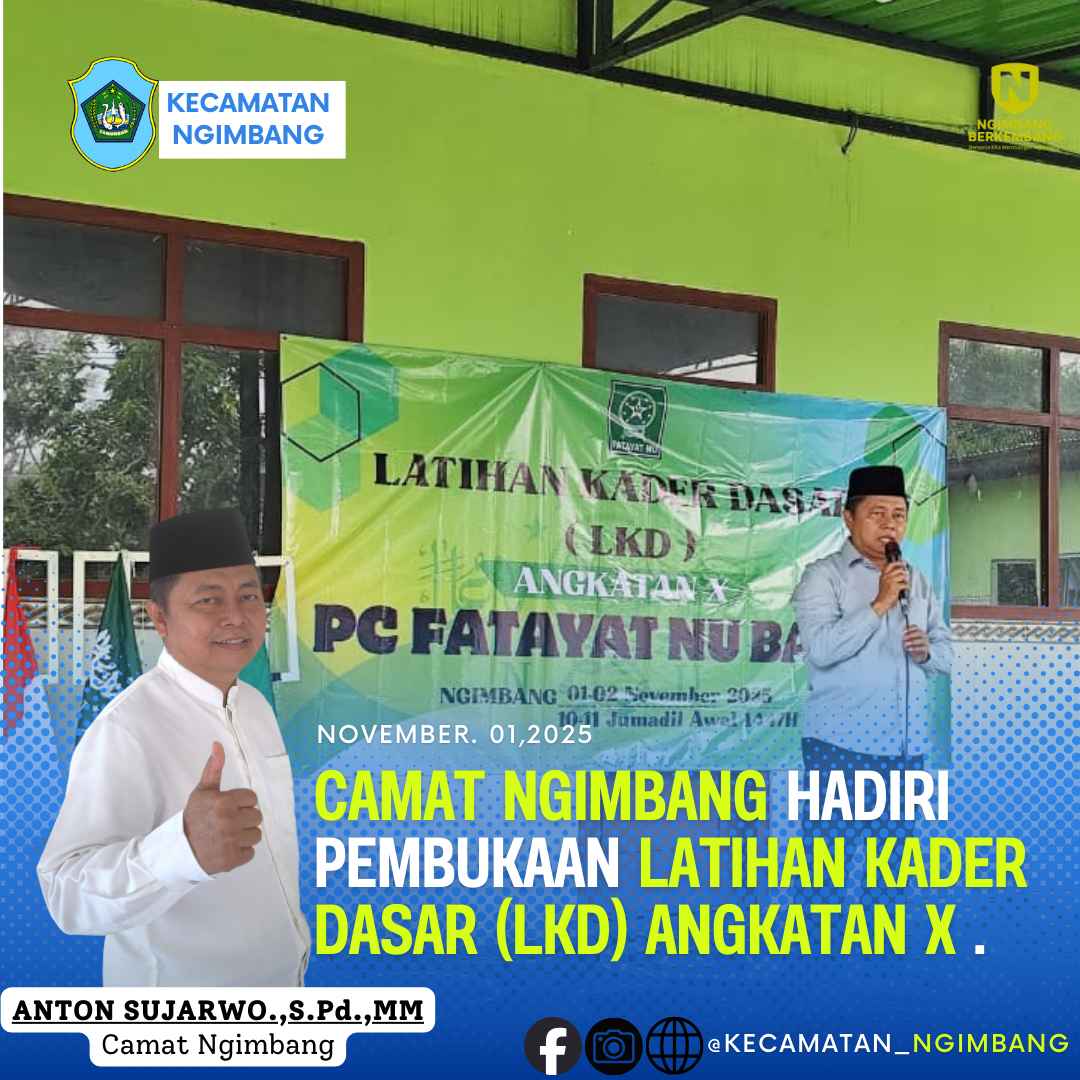 Foto: Camat Ngimbang Hadiri Pembukaan Latihan Kader Dasar (lkd) Angkatan x .