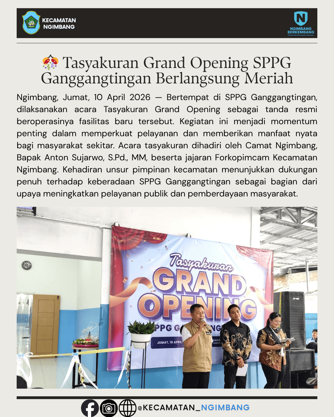 Foto: 🎊 Tasyakuran Grand Opening SPPG Ganggangtingan Berlangsung Meriah