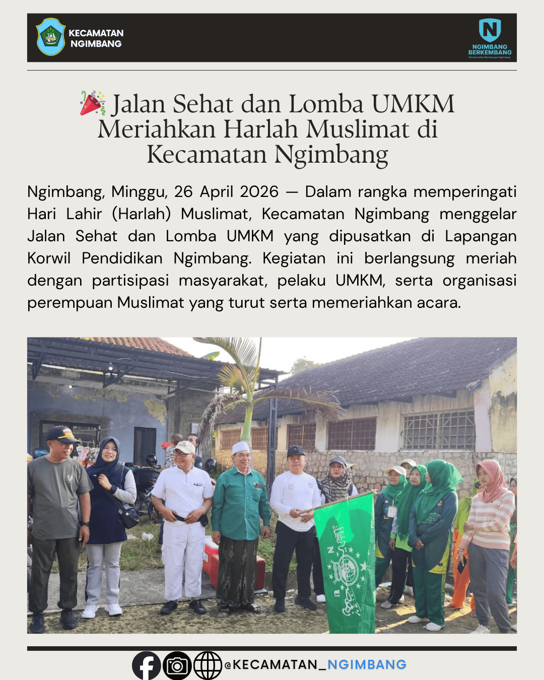 Foto: 🎉 Jalan Sehat dan Lomba UMKM Meriahkan Harlah Muslimat di Kecamatan Ngimbang