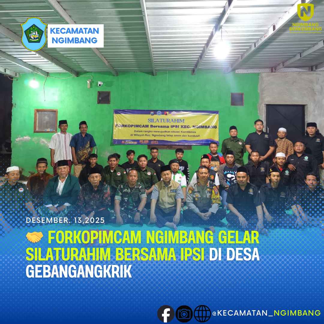 Foto: 🤝 Forkopimcam Ngimbang Gelar Silaturahim Bersama IPSI di Desa Gebangangkrik