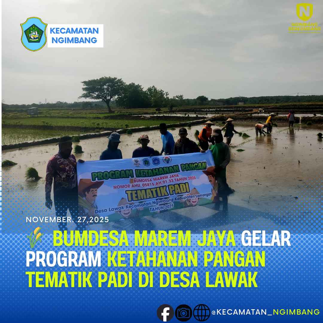 Foto: 🌾 Bumdesa Marem Jaya Gelar Program Ketahanan Pangan Tematik Padi di Desa Lawak