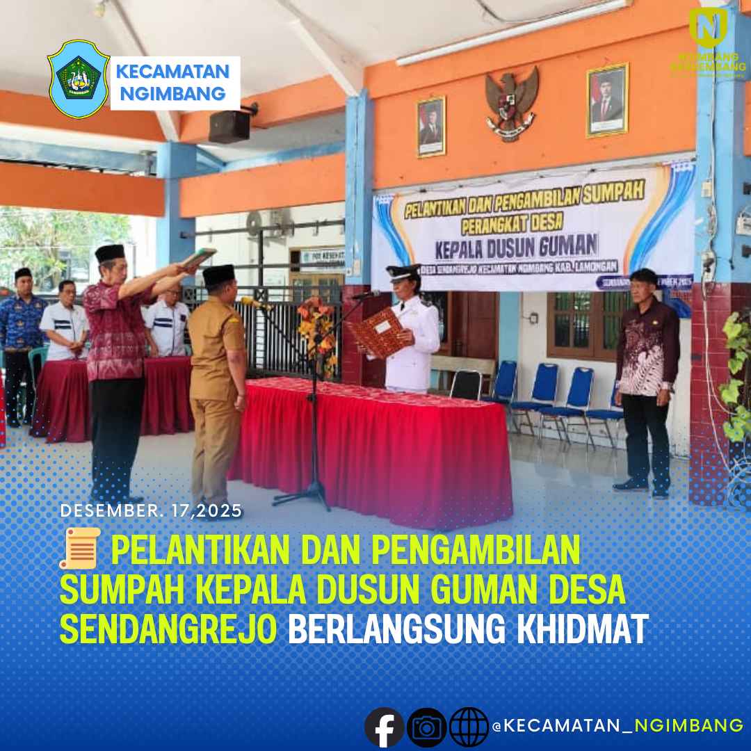 Foto: 📜 Pelantikan dan Pengambilan Sumpah Kepala Dusun Guman Desa Sendangrejo Berlangsung Khidmat