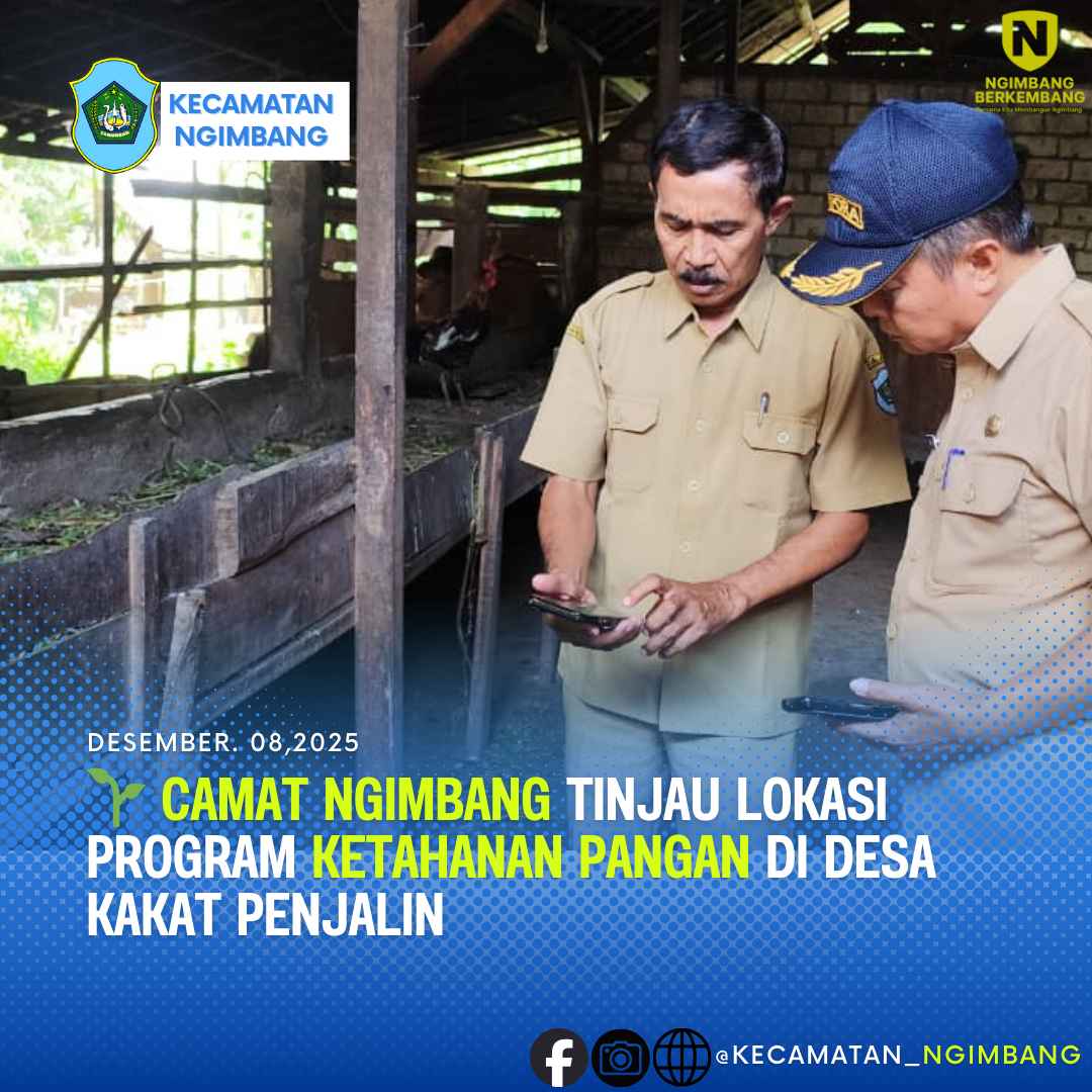 Foto: 🌱 Camat Ngimbang Tinjau Lokasi Program Ketahanan Pangan di Desa Kakat Penjalin