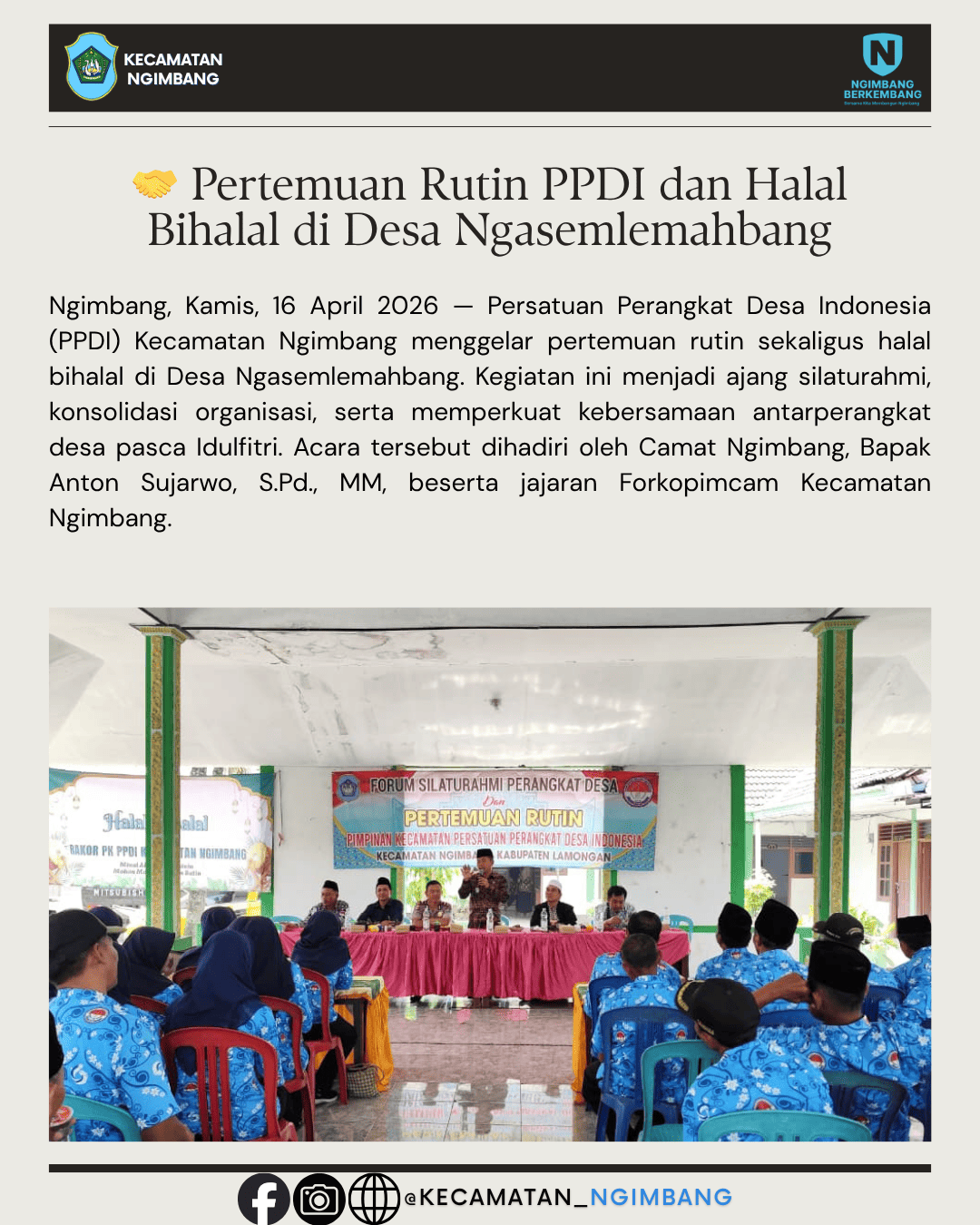 Foto: 🤝 Pertemuan Rutin PPDI dan Halal Bihalal di Desa Ngasemlemahbang