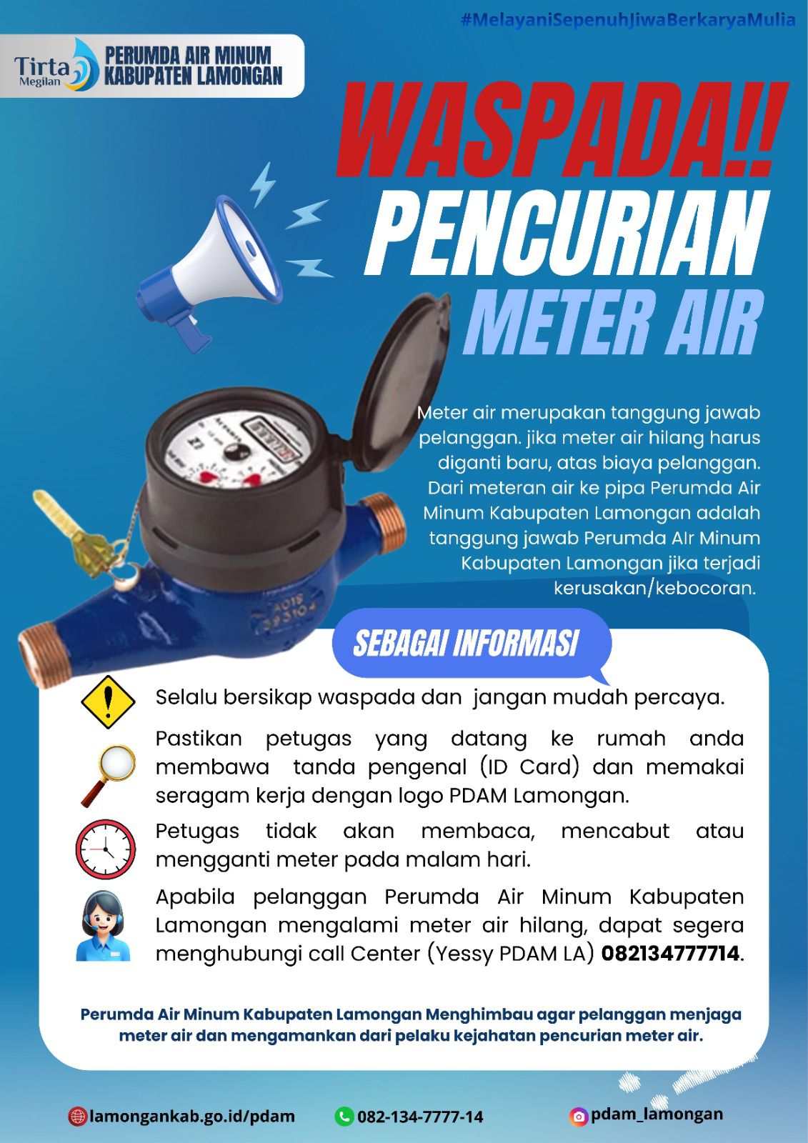 WASPADA PENCURIAN WATER METER PDAM