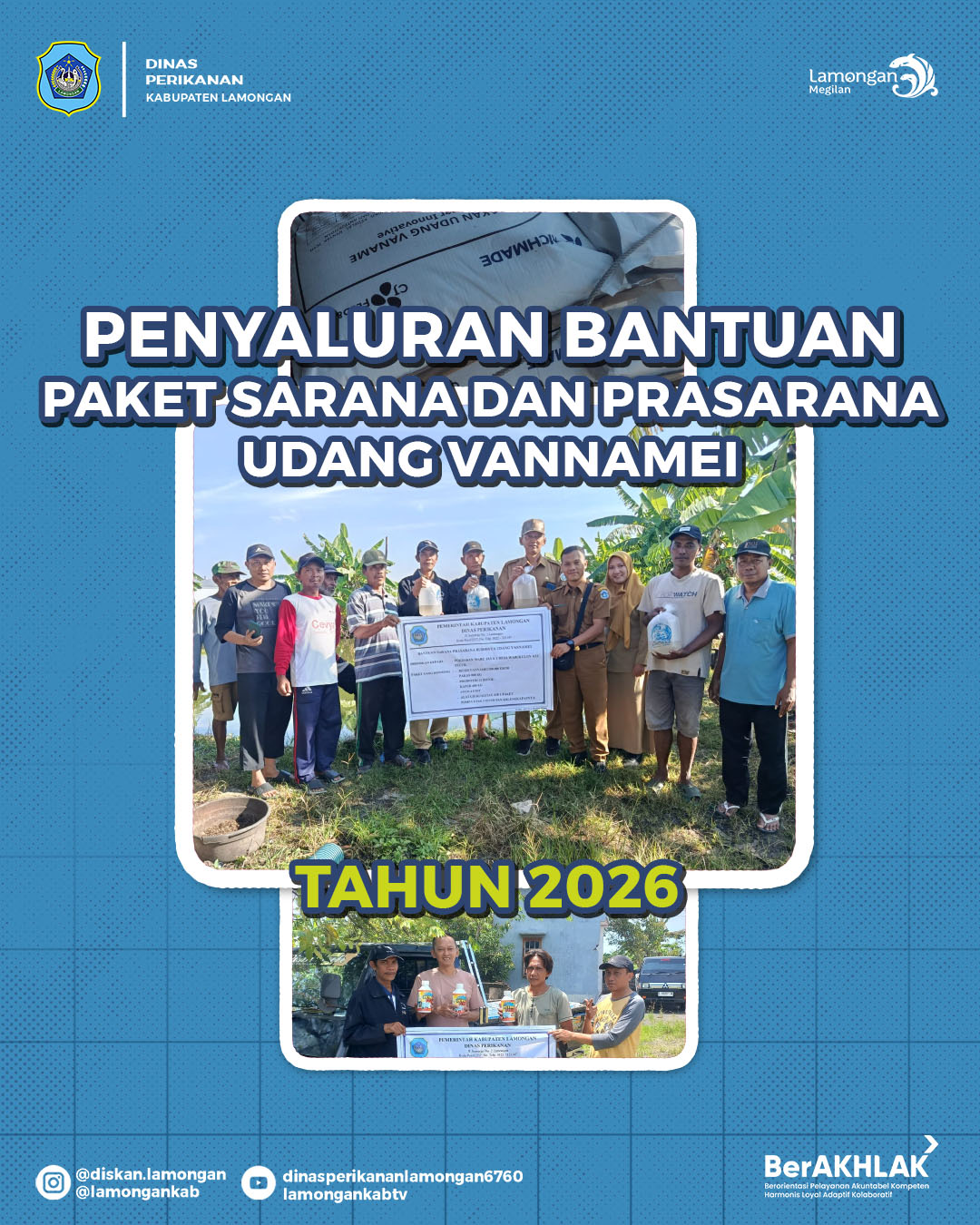 Foto: Penyaluran Bantuan Hibah Sarana dan Prasarana Budidaya Udang Vannamei