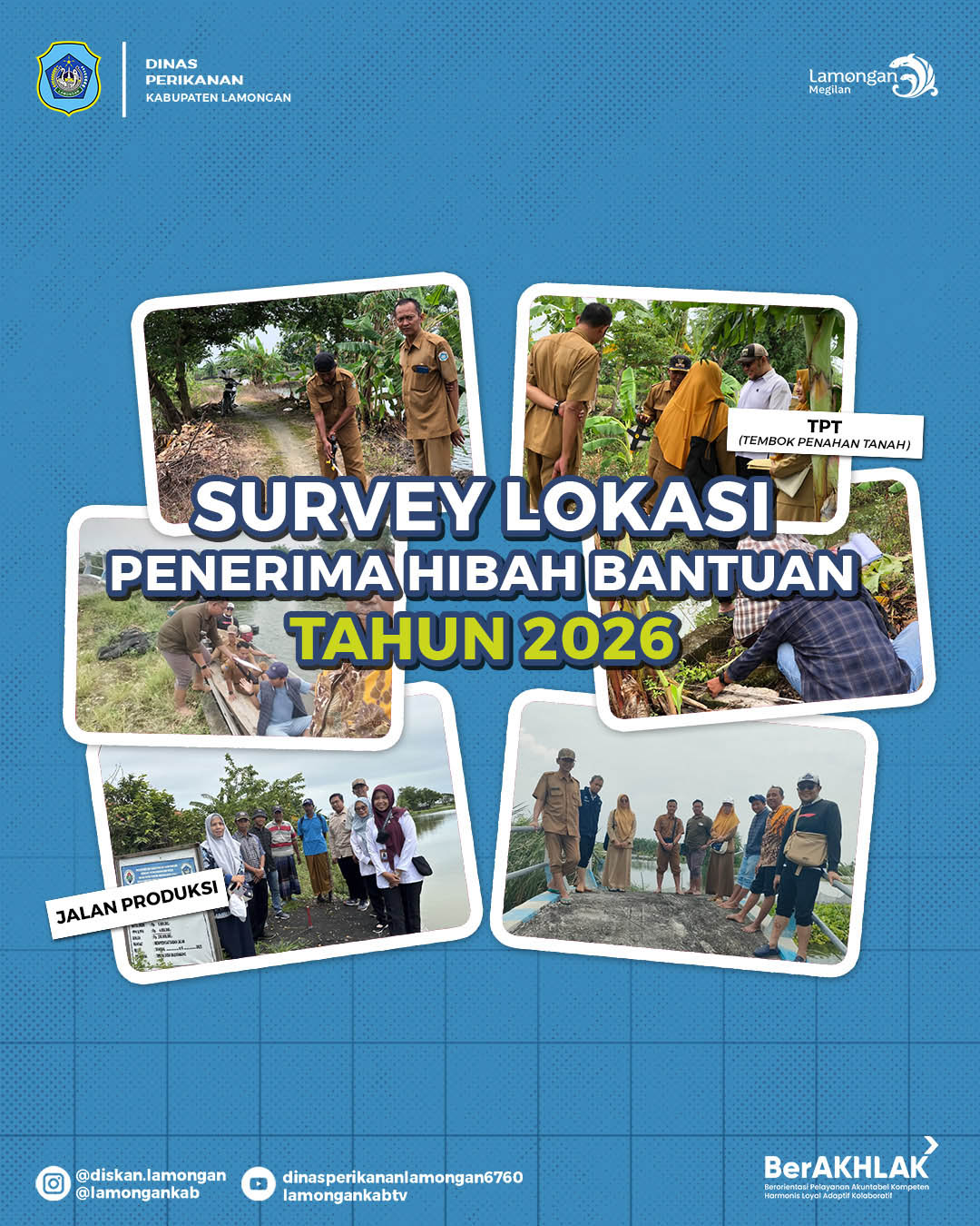 Foto: Survey Lokasi Pembangunan Tembok Penahan Tanah (TPT) dan Jalan Produksi Budidaya