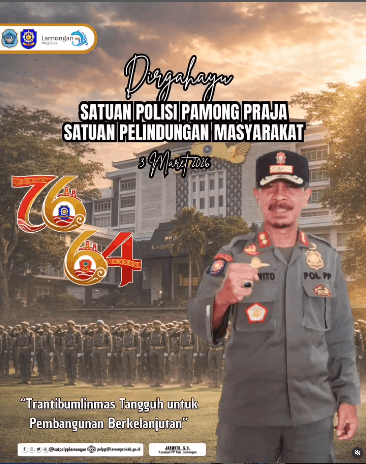 Foto: DIRGAHAYU SATPOL PP KE 76 DAN SATLINMAS KE 64