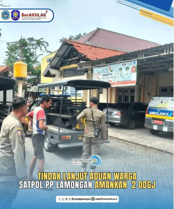 Foto: Satpol PP Lamongan Tertibkan ODGJ Tindak Lanjut Laporan Masyarakat