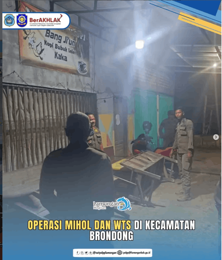 Foto: Operasi Penegakan Ketertiban Umum Satpol PP Kabupaten Lamongan