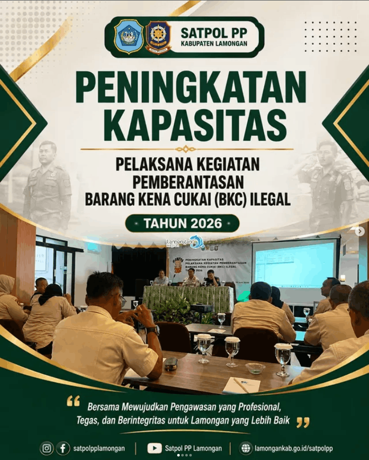 PENINGKATAN KAPASITAS PELAKSANA KEGIATAN PEMBERANTASAN BARANG KENA CUKAI (BKC) ILEGAL TAHUN 2026